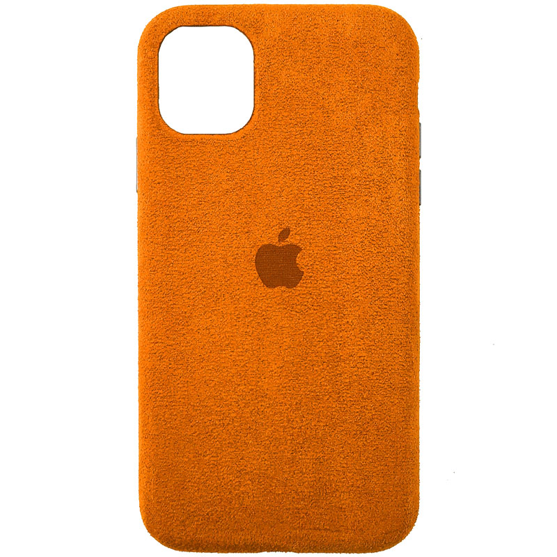 Чехол ALCANTARA Case Full для Apple iPhone 12 Pro / 12 (6.1") (Оранжевый)
