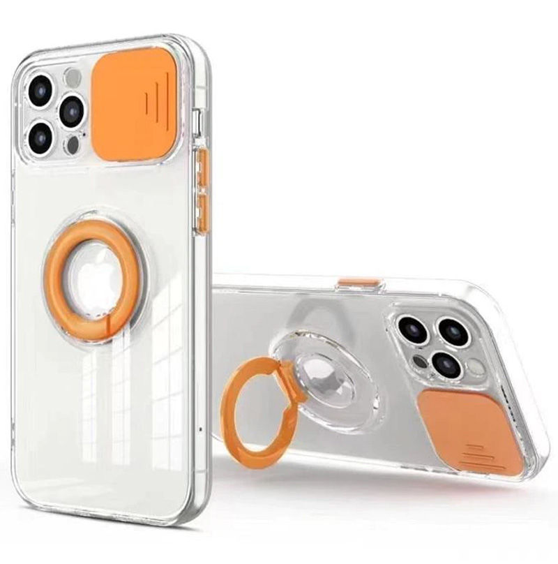 Чехол Camshield ColorRing TPU со шторкой для камеры для Apple iPhone 12 Pro (6.1") (Оранжевый)