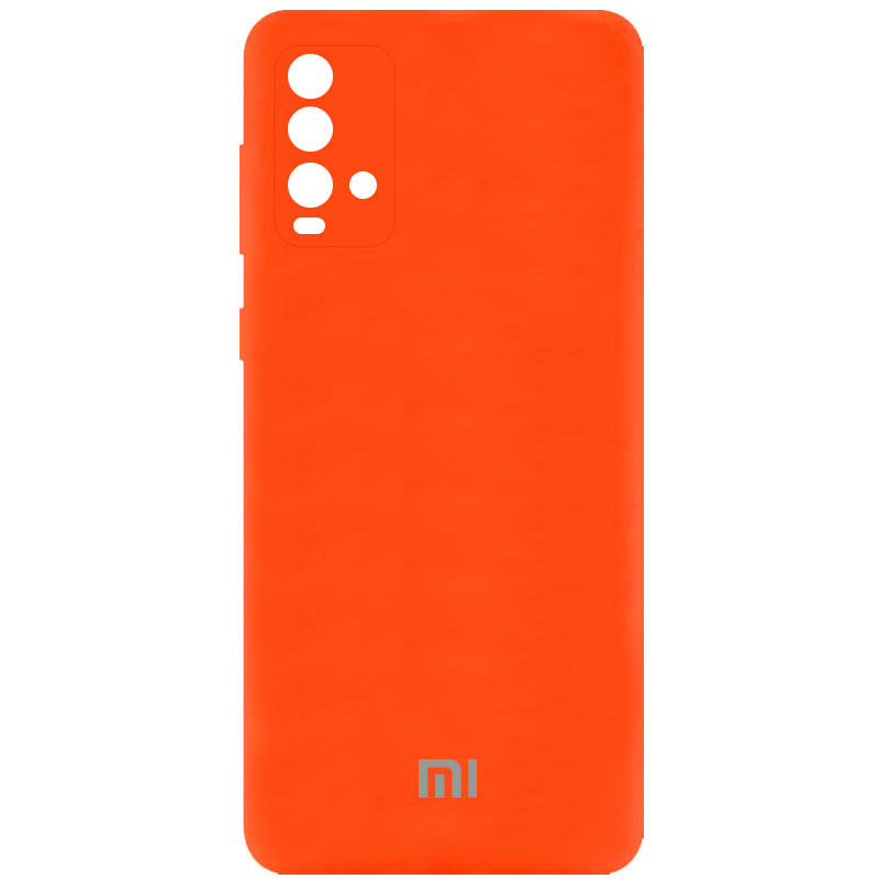 Чехол Silicone Cover Full Camera (AA) для Xiaomi Redmi Note 9 4G / Redmi 9 Power / Redmi 9T (Оранжевый / Neon Orange)