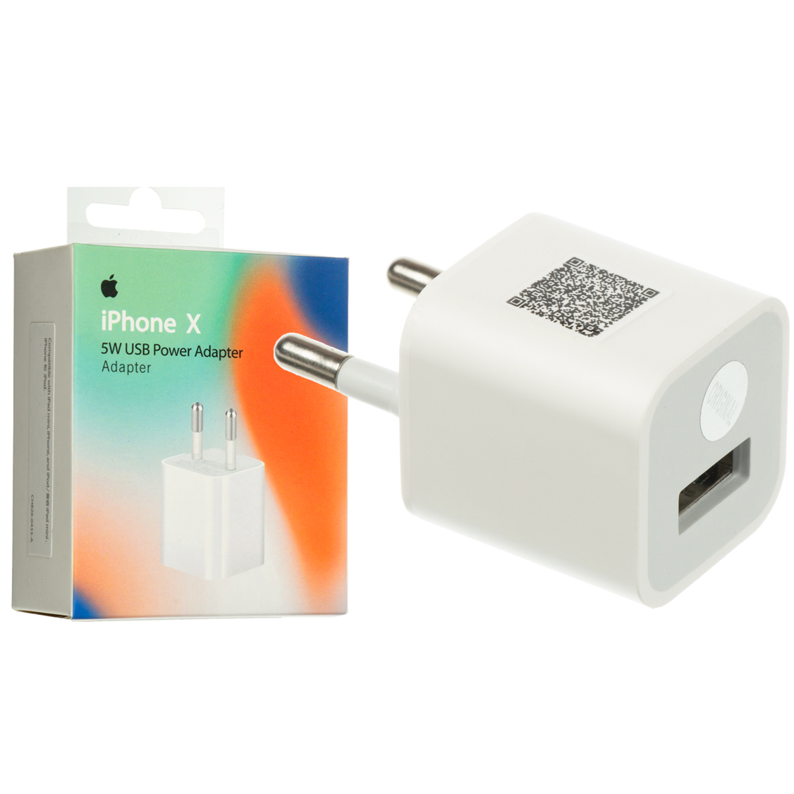 СЗУ (5w) для Apple iPhone X A36 (MD814CH/A) (box) (original) Белый на onecase.com.ua