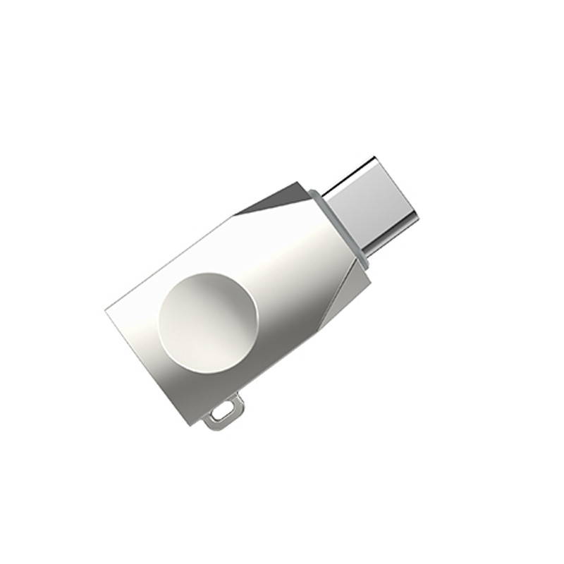 Переходник Hoco UA9 USB OTG to Type-C (Стальной)