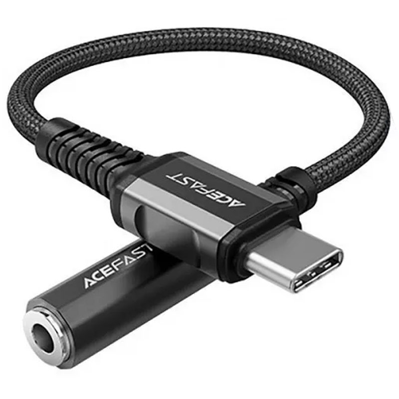 Переходник Acefast C1-07 USB-C to 3.5mm aluminum alloy (Black)
