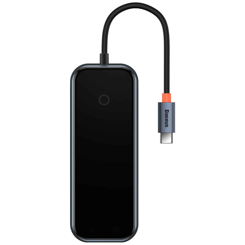 Переходник Baseus Hub AcmeJoy 5-Port Type-C (HDMI*1+USB3.0*2+USB2.0*1+Type-C PD&Data;*1) (WKJZ) (Dark Gray)