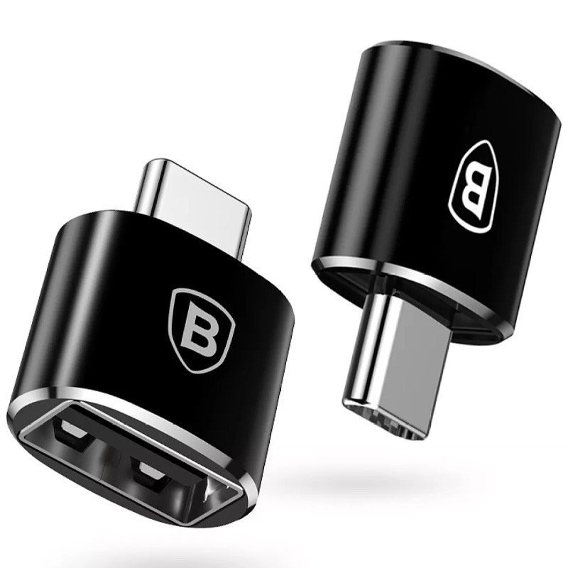 Перехідник Baseus USB Female To Type-C Male Adapter Converter (Чорний)