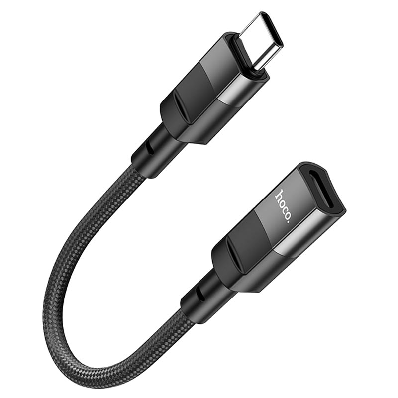 Переходник Hoco U107 Type-C male to Lightning female (0.1m) (Black)