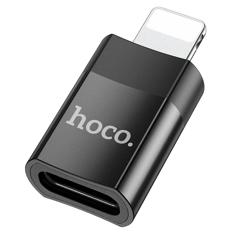 Перехідник Hoco UA17 Lightning Male to Type-C Female USB2.0 (Чорний)