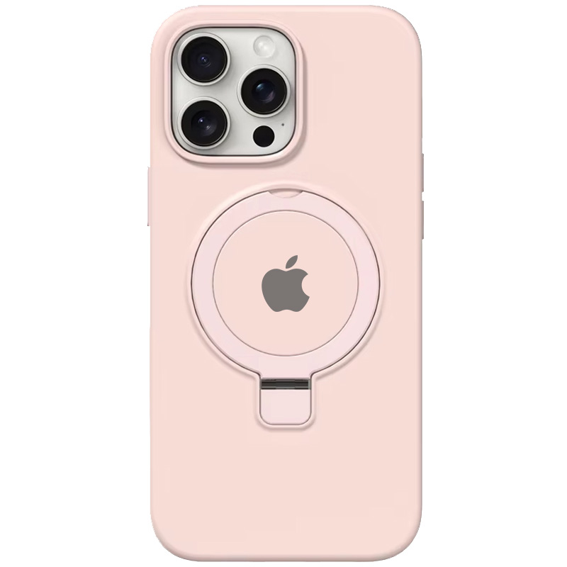 Чехол Silicone Case Full Protective with Ring для Apple iPhone 15 Pro Max (6.7") (Pink)