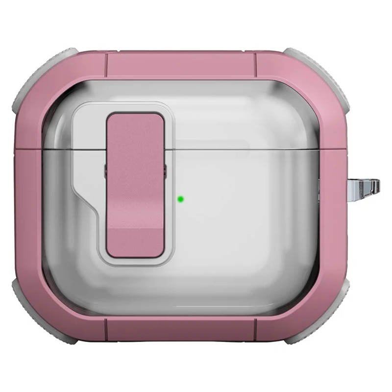 Футляр противоударный Locking Button для наушников Airpods 3 (Pink)