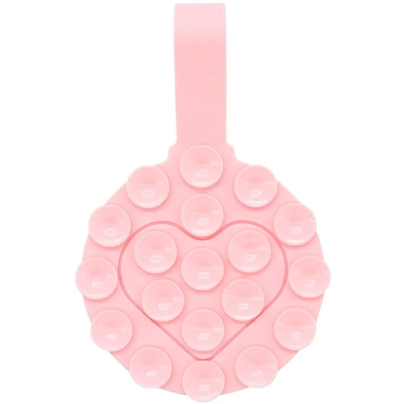 Тримач-присоска для телефона Double Side Silicone with a Strap (Pink)