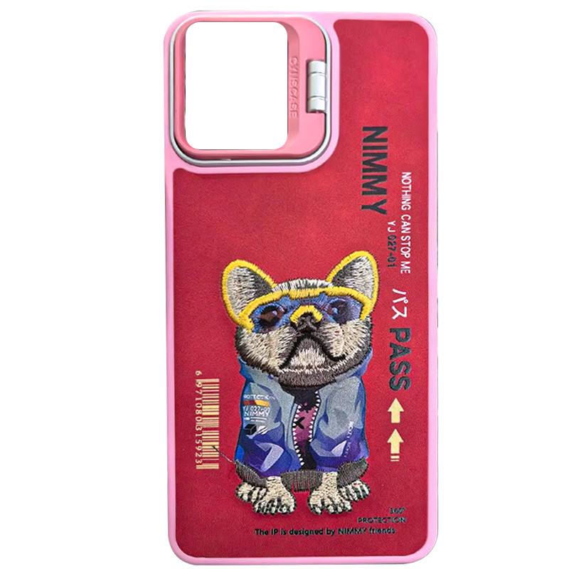 TPU+PC чехол Friends для Apple iPhone 15 Pro Max (6.7") (Pink Dog)