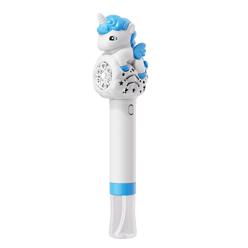 Пістолет з мильними бульбашками H055 Little Unicorn + bottle 50ml (Light Blue)
