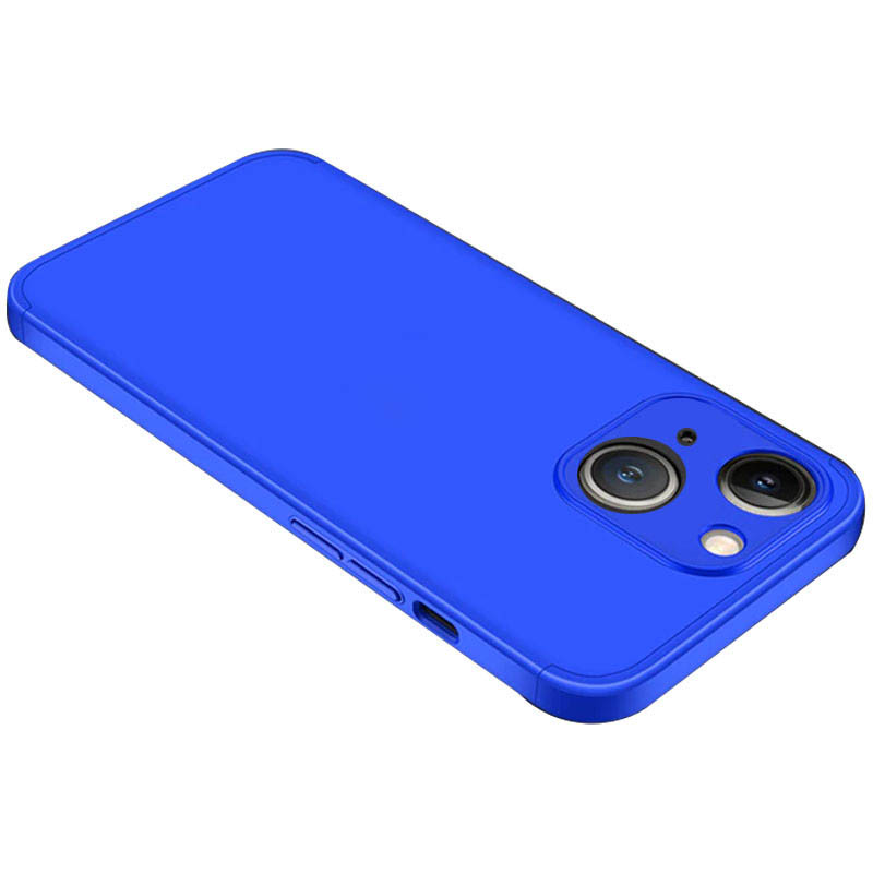 Пластиковая накладка GKK LikGus 360 градусов (opp) для Apple iPhone 13 (6.1") (Синий)