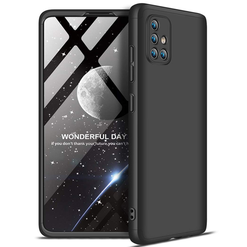 Пластиковая накладка GKK LikGus 360 градусов (opp) для Samsung Galaxy A51 (Черный)