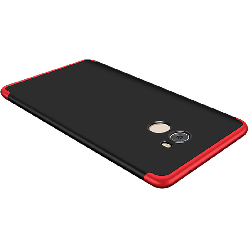 Пластиковая накладка GKK LikGus 360 градусов (opp) для Xiaomi Mi Mix 2 (Черный / Красный)