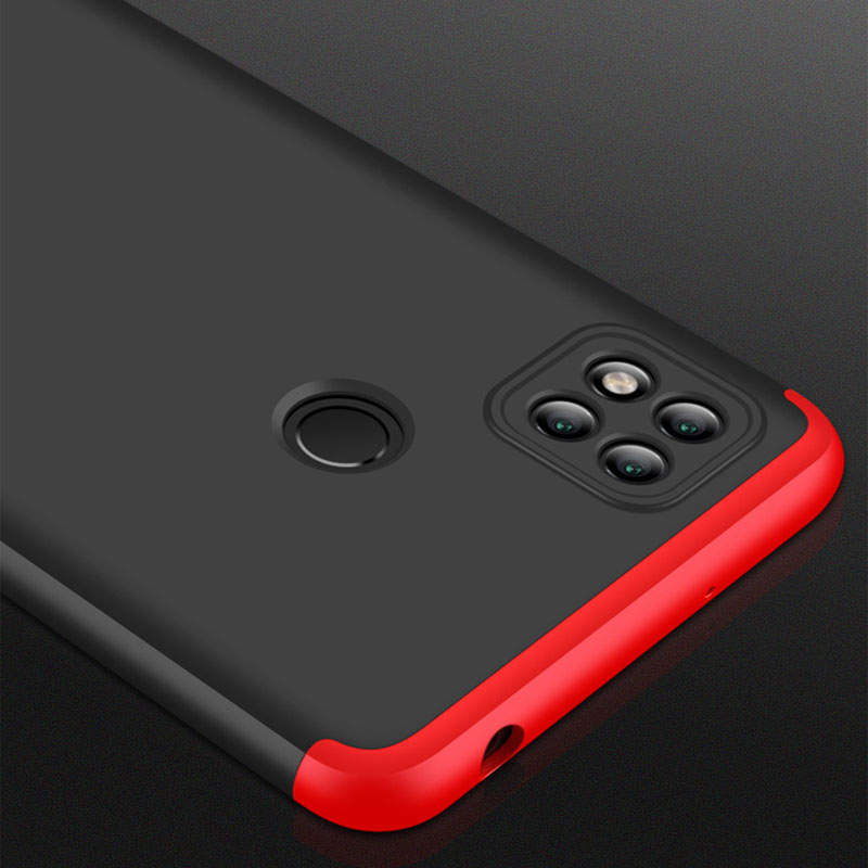 Фото Пластиковая накладка GKK LikGus 360 градусов (opp) для Xiaomi Redmi 10C Черный / Красный в магазине onecase.com.ua