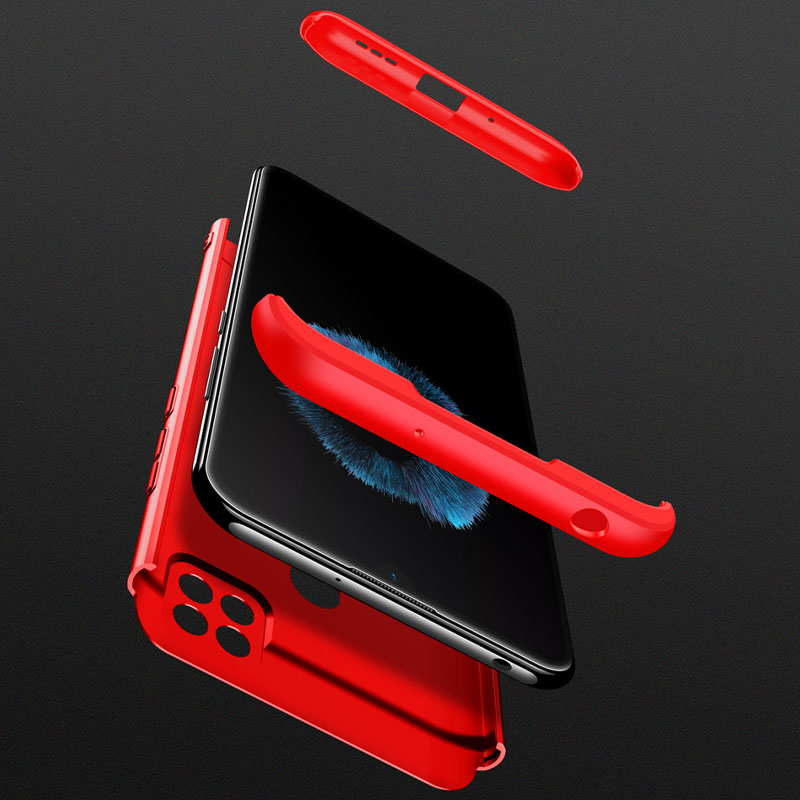 Пластиковая накладка GKK LikGus 360 градусов (opp) для Xiaomi Redmi 10C Красный на onecase.com.ua