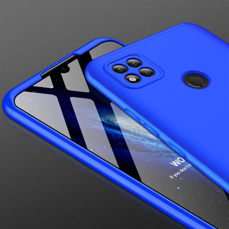 Купить Пластиковая накладка GKK LikGus 360 градусов (opp) для Xiaomi Redmi 10C Синий на onecase.com.ua