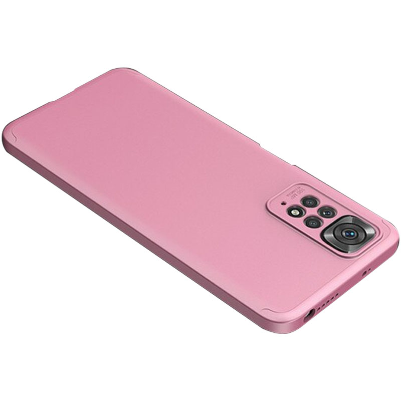 Пластиковая накладка GKK LikGus 360 градусов (opp) для Xiaomi Redmi Note 11S (Розовый / Rose Gold)