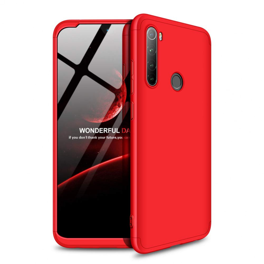Пластиковая накладка GKK LikGus 360 градусов (opp) для Xiaomi Redmi Note 8T (Красный)