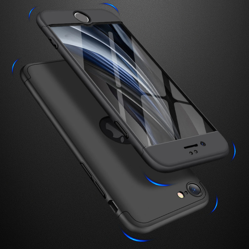 Заказать Пластиковая накладка GKK LikGus 360 градусов (opp) с лого для Apple iPhone SE (2020) Черный на onecase.com.ua