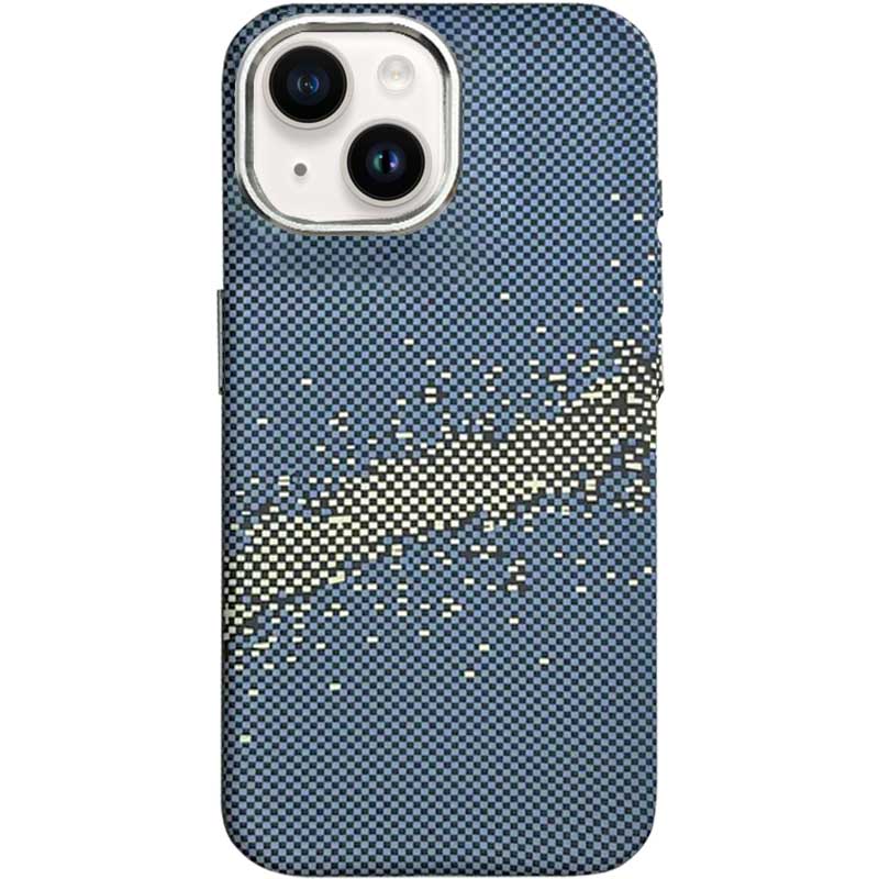 Пластиковая накладка Kevlar with Magnetic Safe для Apple iPhone 14 (6.1") (Blue)