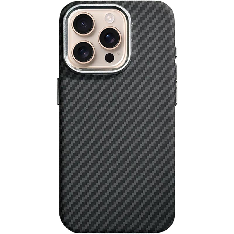 Пластикова накладка Kevlar with Magnetic Safe для Apple iPhone 14 Pro (6.1") (Carbon)