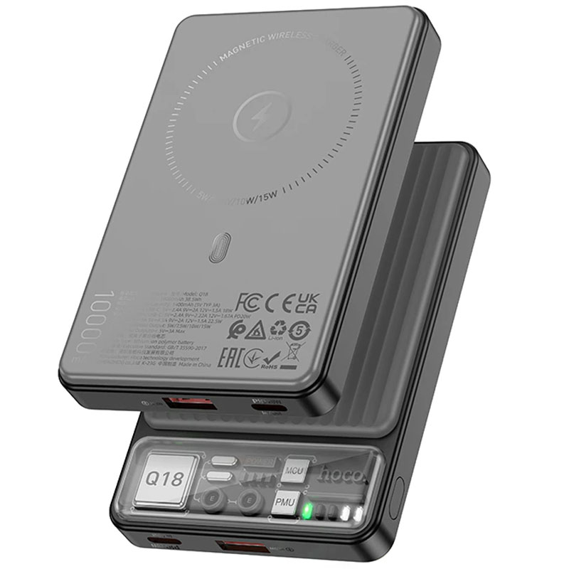 Портативное ЗУ Power Bank Hoco Q18 Tourer 22.5W с БЗУ 10000 mAh (Black)