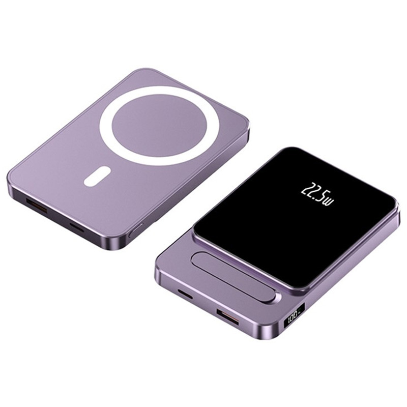 Портативное зарядное устройство Power Bank JJT-A77 PD20W+QC 22.5W с БЗУ 10000 mAh (Purple)