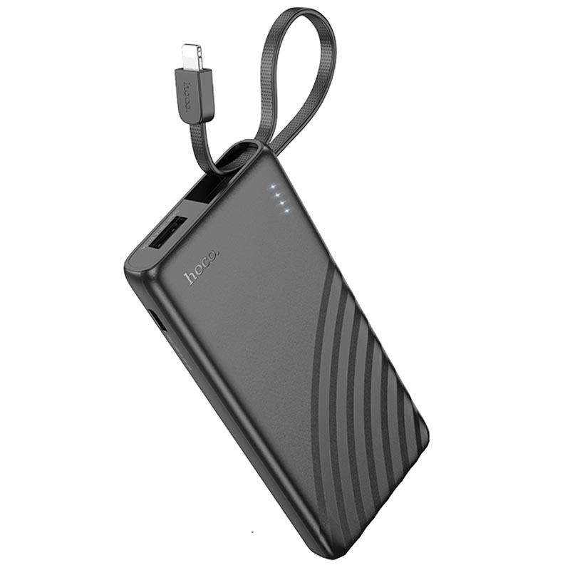 Портативное ЗУ Power Bank Hoco J129 Nature (with cable Lightning) 5000 mAh (Black)