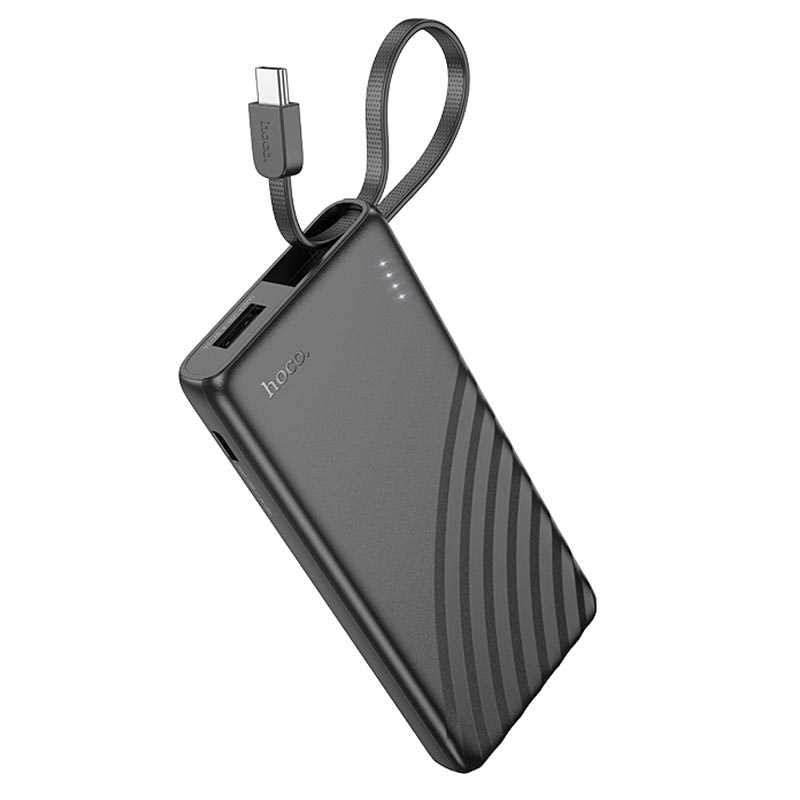 Портативное ЗУ Power Bank Hoco J129 Nature (with cable Type-C) 5000 mAh (Black)