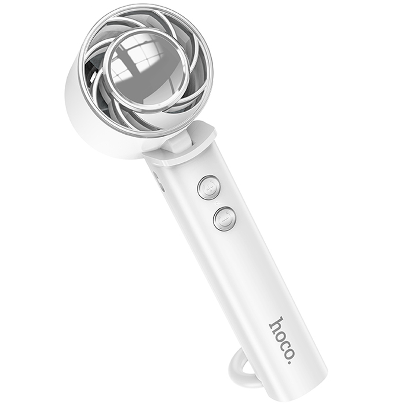 Портативный вентилятор Hoco HX61 Exquisite handheld folding fan 1200 mAh (White)