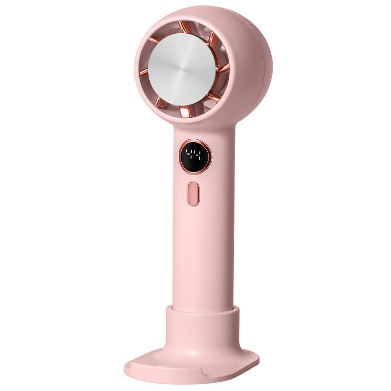 Портативный вентилятор YL007 with Display с подставкой для телефона 2000mAh (Pink)