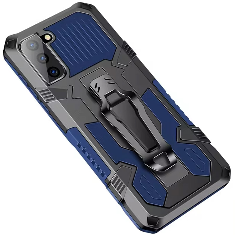 Противоударный чехол Defender Clip для Samsung Galaxy S21 FE (Blue)