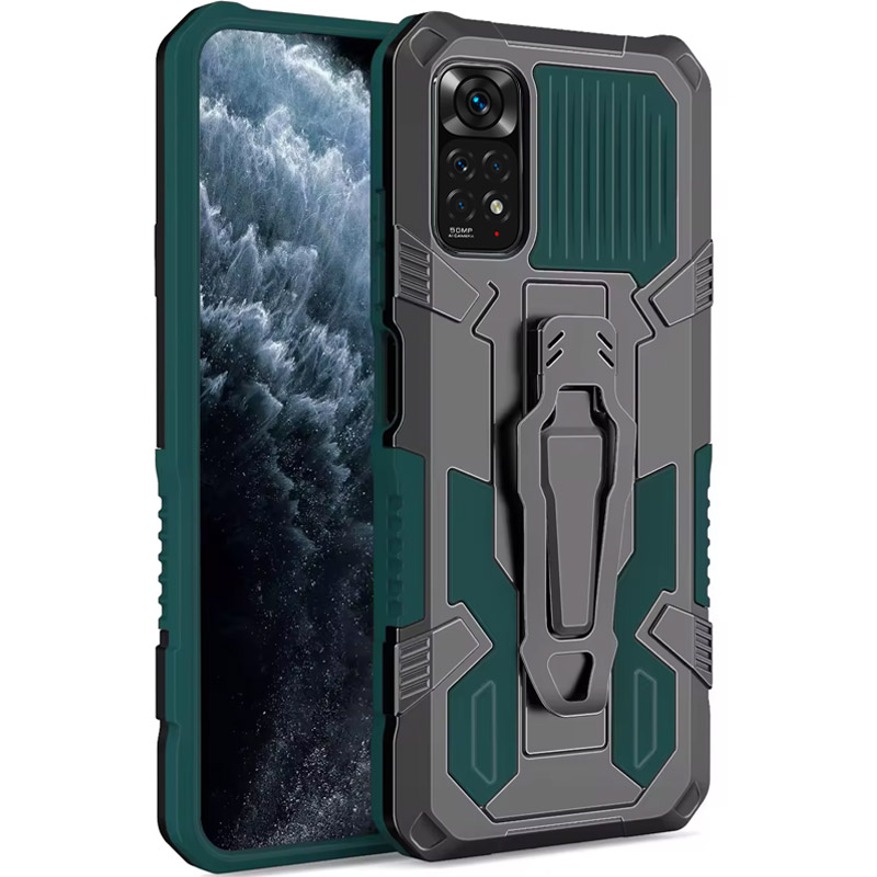 Противоударный чехол Defender Clip для Xiaomi Redmi Note 11S (Green)