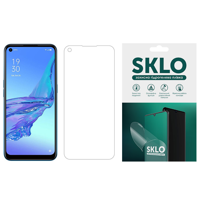 Защитная гидрогелевая пленка SKLO (экран) для Oppo A54 4G (Прозрачный)