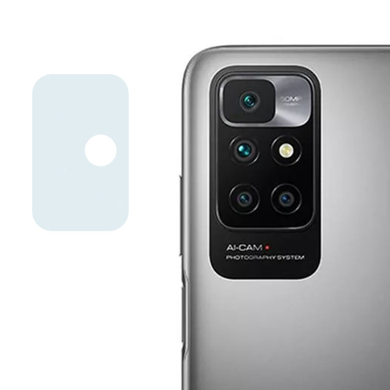 Гибкое защитное стекло 0.18mm на камеру (тех.пак) для Xiaomi Redmi 10 (Прозрачный)