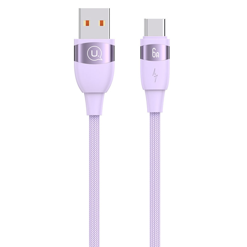 Дата кабель Usams US-SJ631 U85 USB to Type-C 6A (2m) (Purple)