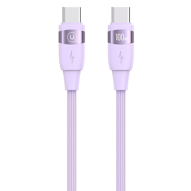 Дата кабель Usams US-SJ633 U85 Type-C to Type-C 100W (2m) (Purple)