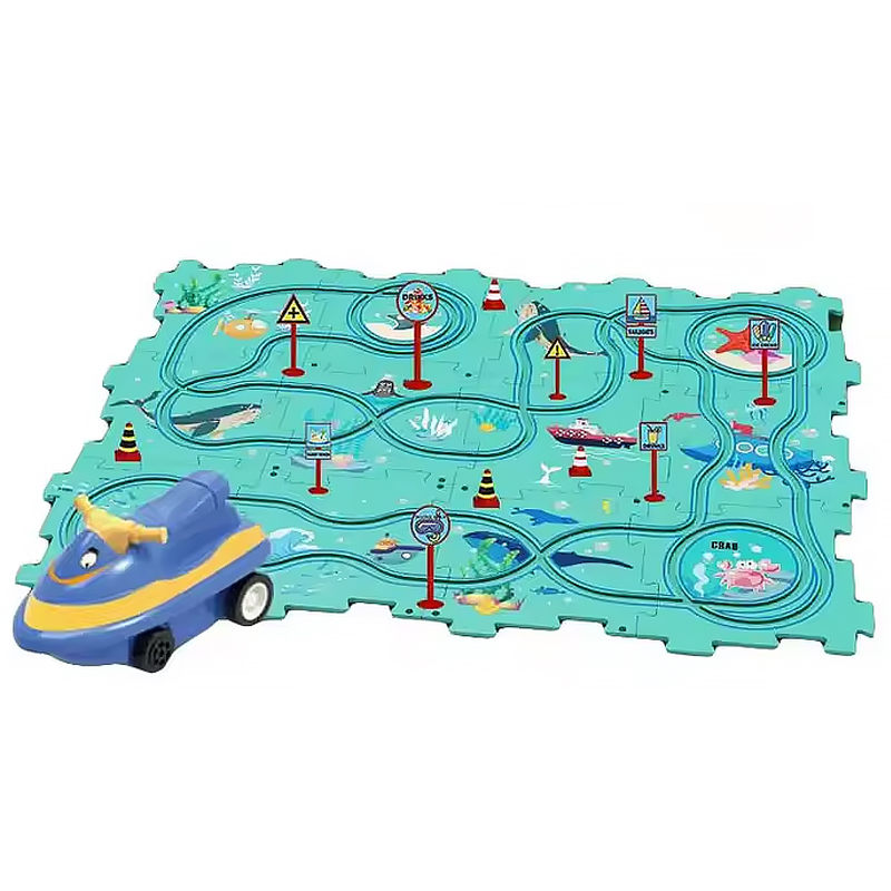 Развивающая игрушка-пазл SHT 1103C Ocean World (25pcs) (Blue)