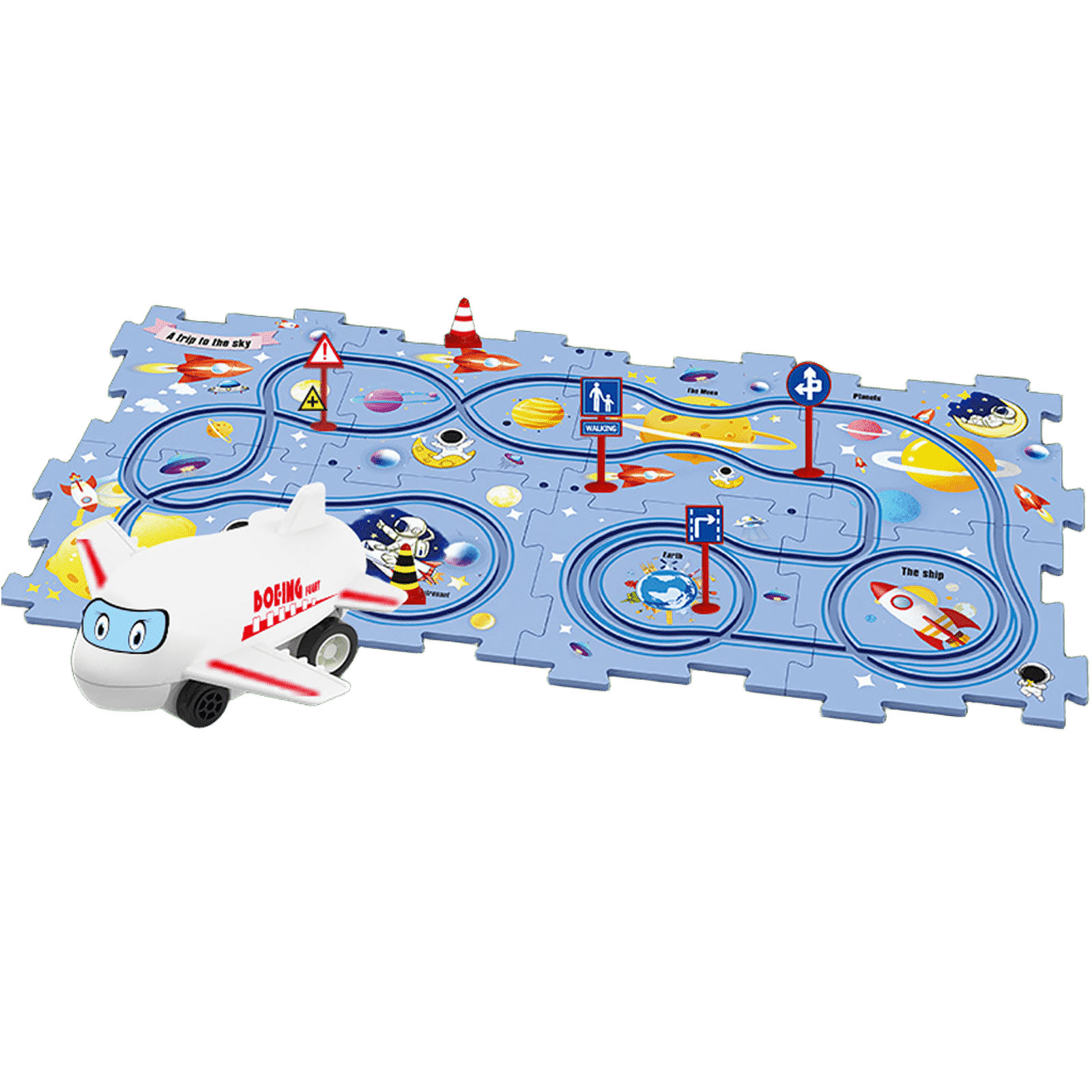 Развивающая игрушка-пазл SHT 1103D Space Travel (25pcs) (Blue)