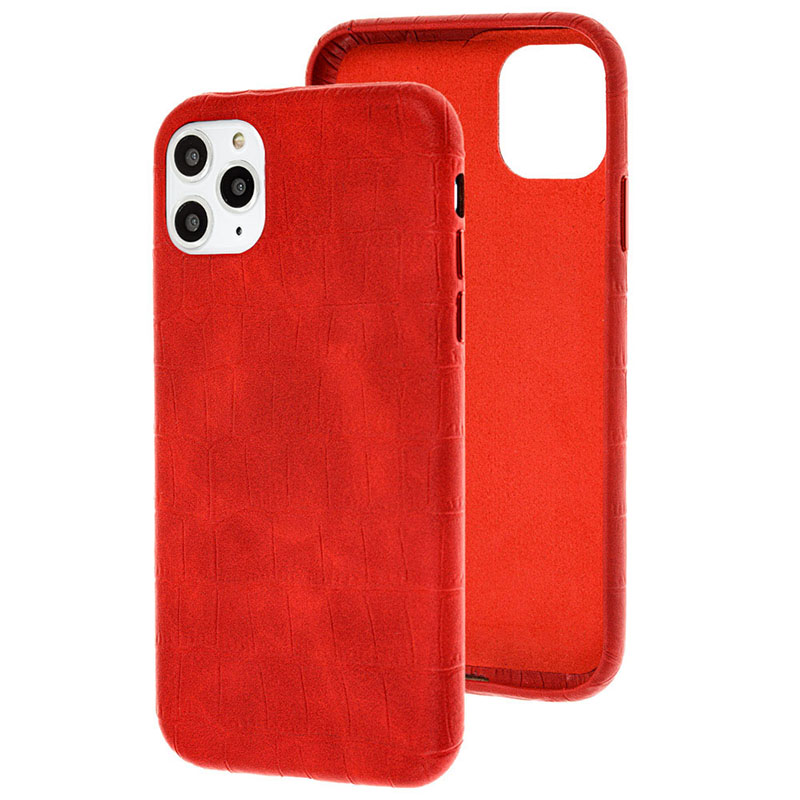 Кожаный чехол Croco Leather для Apple iPhone 11 Pro (5.8") (Red)