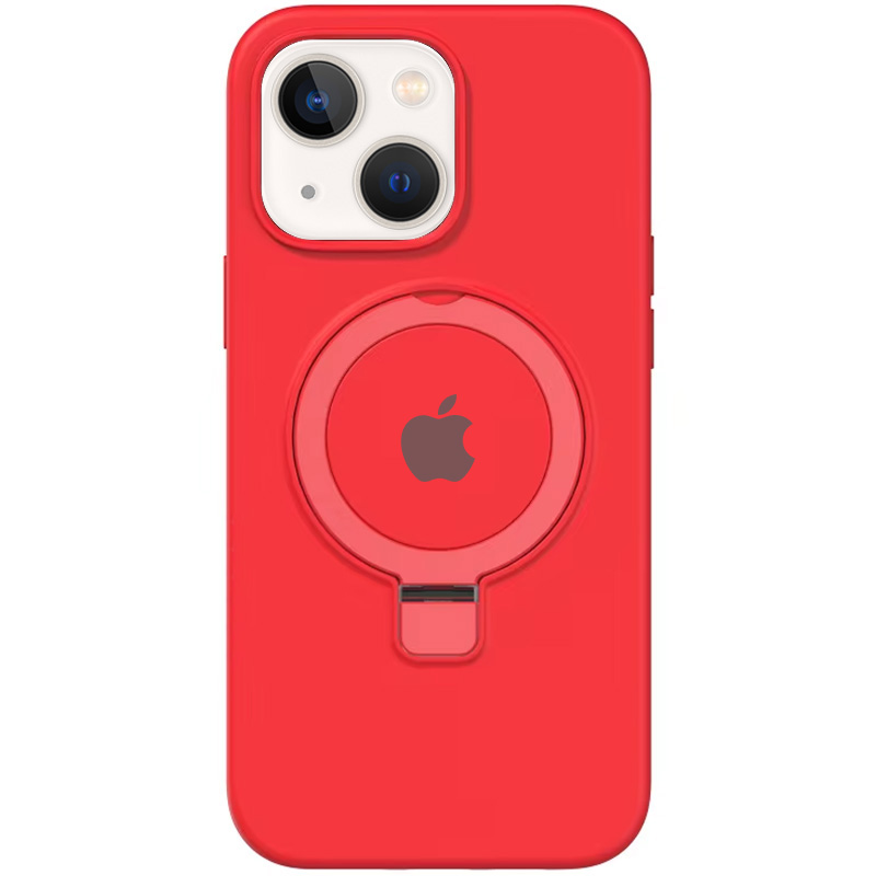 Чохол Silicone Case Full Protective with Ring для Apple iPhone 13 (6.1") (Red)