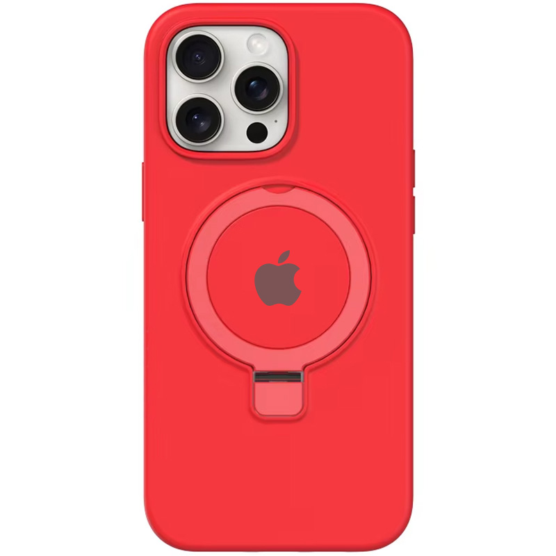 Чехол Silicone Case Full Protective with Ring для Apple iPhone 14 Pro (6.1") (Red)