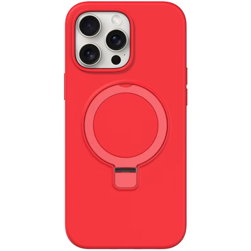 Чехол Silicone Case Full Protective NO LOGO with Ring для Apple iPhone 14 Pro Max (6.7") (Red)