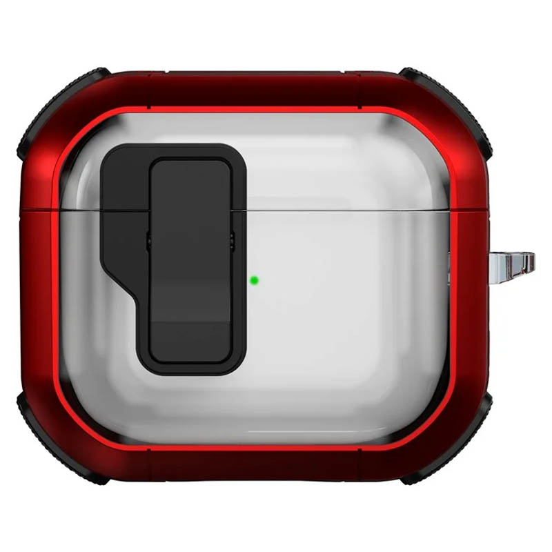 Футляр противоударный Locking Button для наушников Airpods 4 (Red)