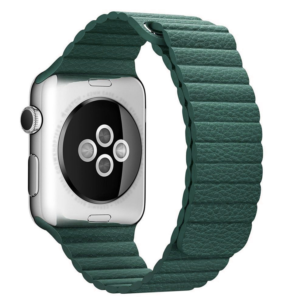 Ремешок Leather Loop Design для Apple watch 42mm/44mm (Зеленый / Forest green)