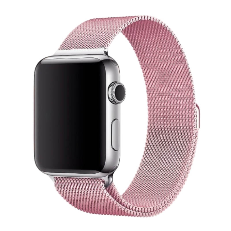Ремешок Milanese Loop Design для Apple watch 38mm/40mm/41mm (Rose Pink)