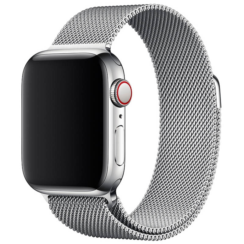 Ремешок Milanese Loop Design для Apple watch 42mm/44mm/45mm/49mm (Серебряный)