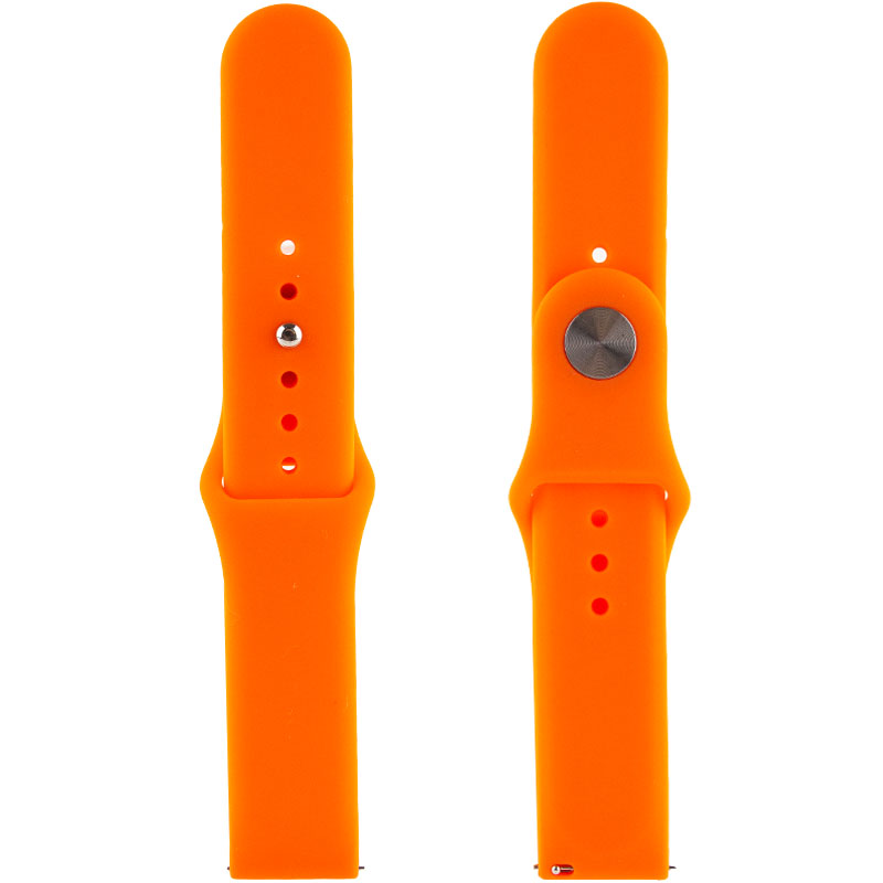 Силиконовый ремешок Sport для Xiaomi Amazfit/Samsung 20 mm (Оранжевый / Orange)