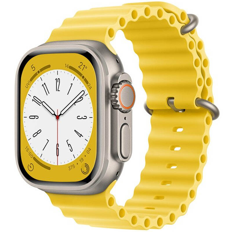 Ремешок Hoco WA12 Original series Apple watch (42/44/45/49mm) (Yellow)